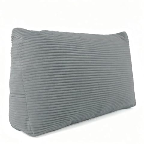 DBAATTZ Poduszka na oparcie, sztruksowa poduszka klinowa 70 x 40 x 20 cm, poduszka pod plecy o wyglądzie sztruksu, poduszka klinowa, poduszka na plecy na ścianę, poduszka do czytania na łóżko i sofę