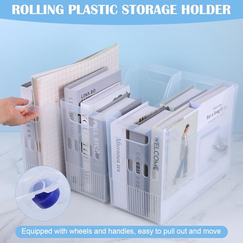 Image of 3 Pcs Scrapbook Paper Storage Organizer With Wheels, Paper Storage, Scrapbook Paper Storage, Paper Storage Organizer For Holding Scrapbook Organizer, Card Stock (3 Sizes)