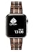 Produktbild TENSE // Holz Armband für Apple Watch 42/44 Serie 1 2 3 4 5 Walnuss/Silber APBWS