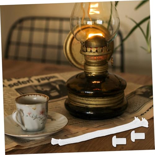 10 sets de mechas de algodón con soporte para lámparas de aceite miniatura 6