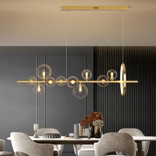Lustre à Bande Moderne Anti-Éblouissement - Ajustez la Hauteur de Votre Éclairage