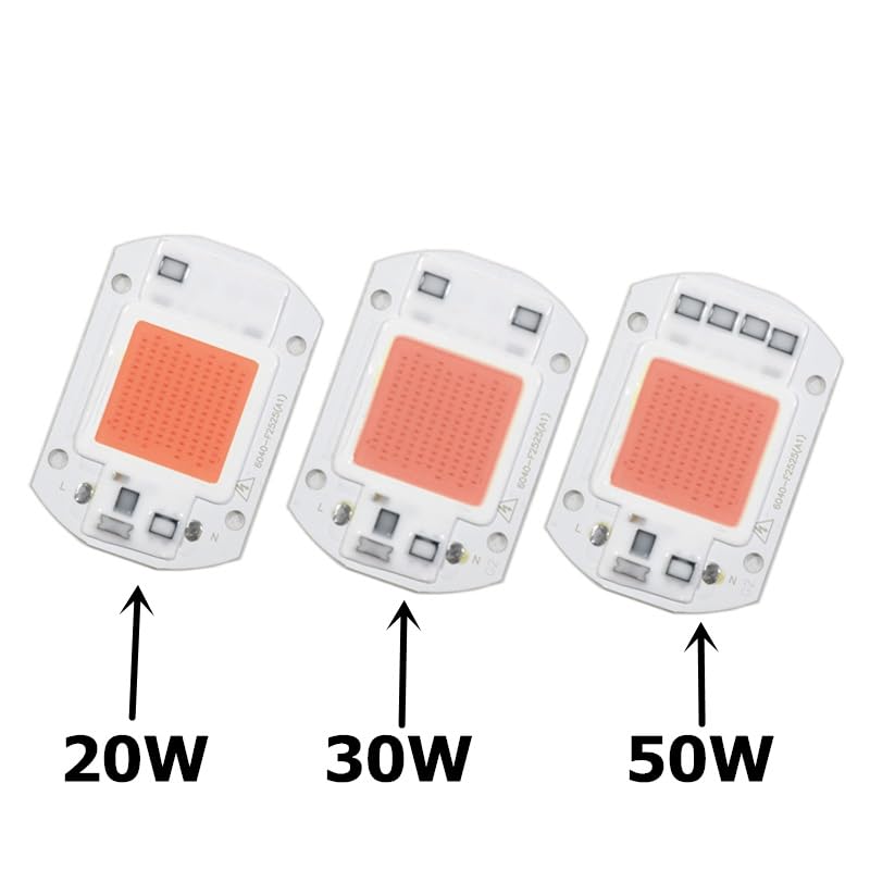 10pcs Plant Grow Light LED 220V 50W Warm White 3200K Driverless COB LED Chips Light For Garden