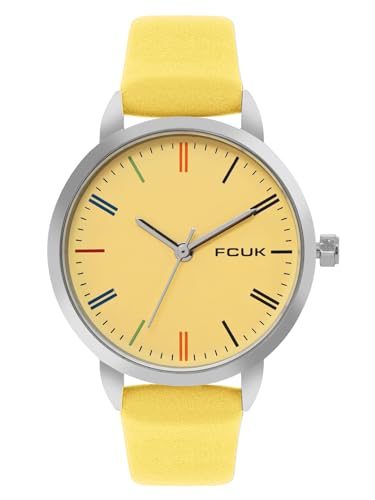 FCUK Analog Yellow Dial Womens Watch-FK00038C (B0CQ21HJS1) Amazon Price History, Amazon Price Tracker