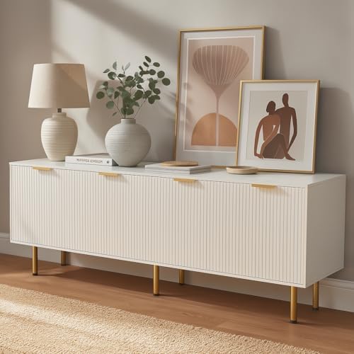 Mid Century Modern TV Stand for 80 Inch TV, Entertainment Center ...