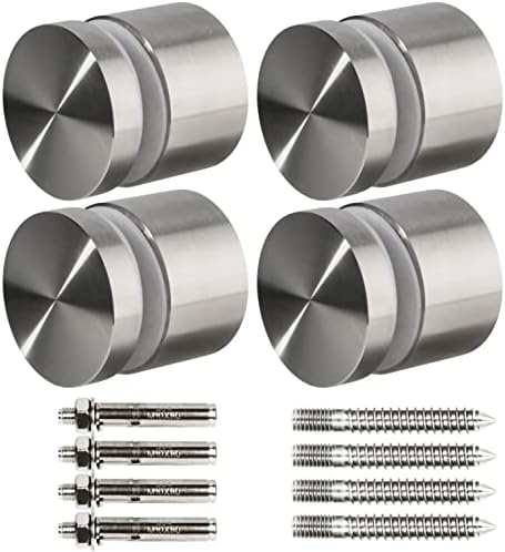 LukLoy 4 Pack Marine-Grade SS316 Solid Heavy Duty Glass Railing Standoff