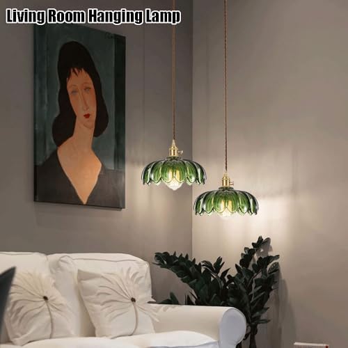 Lampe suspendue en verre créative culot E27 tête unique - 2