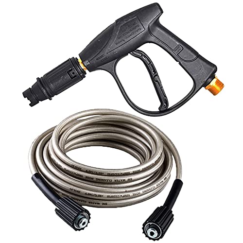 Image of Adjustable Nozzle Spray Gun with HQ 7 Meter Pressure Washer Hose Pipe Compatible with Pioneer, JPT, STARQ, REQTECH (Length 7 Meter,Color - Gray /White)