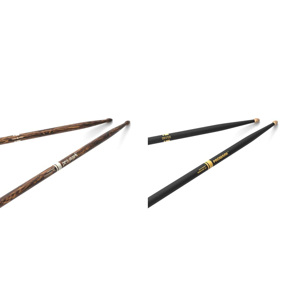ProMark Schlagzeug Sticks - Classic 5A Drum Sticks - FireGrain - Keine übermäßige Vibration & Schlagzeug Sticks - Forward Rebound 5A - ActiveGrip - Wird klebriger, wenn die Hände schwitzen - 1 Paar