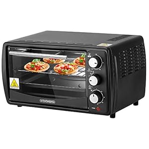 Mini-oven, 13 liter, 65-230 °C, timer, opklapbare kruimelbak, kleine oven, 1200 Watt