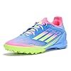 Adidas, Unisex, F50 League Turf Soccer Cleats, Blue Fusion/Lucid Lemon/Lucid Pink, Mens 10.5, Womens 11.5, Medium