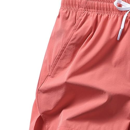 Shorts deportivos hombre color sólido elásticos miniatura 2