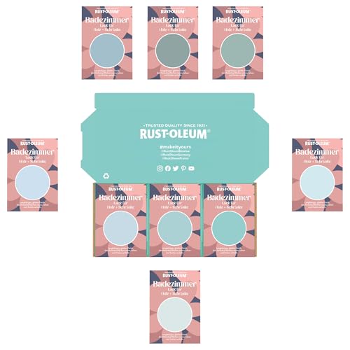 Badezimmer Holz und Schränke Testerbox - Ruhiges Blau - Matt