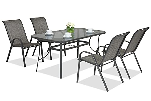 Garden Point Modena 4 Anthracite| Ensemble de Meubles élégant pour Chaque Jardin