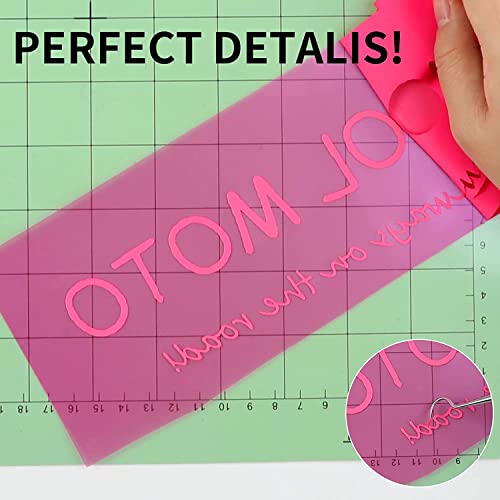 Image of HTVRONT HTV Vinyl Rolls Heat Transfer Vinyl - 12 inch x 20ft Neon Pink HTV for Shirts, Iron on Vinyl for All Cutting Machines - Easy to Cut & Weed for Heat Transfer Design (Neon Pink)