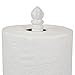 Lattice Design Cast Iron Paper Towel Holder (White), By Home Basics | Countertop Paper Towel Holder | Kitchen Paper Towels Holder With Tear-Arm and Non-Skid Feet