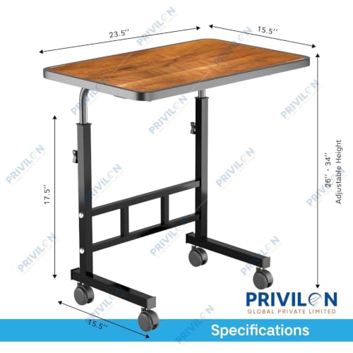 Image of Multi-Purpose Laptop Table, Study Table| Heavy Duty Bed Table| Adjustable for Height, Portable for Office, Work Form Home | DIY Table, Easy to Asembl