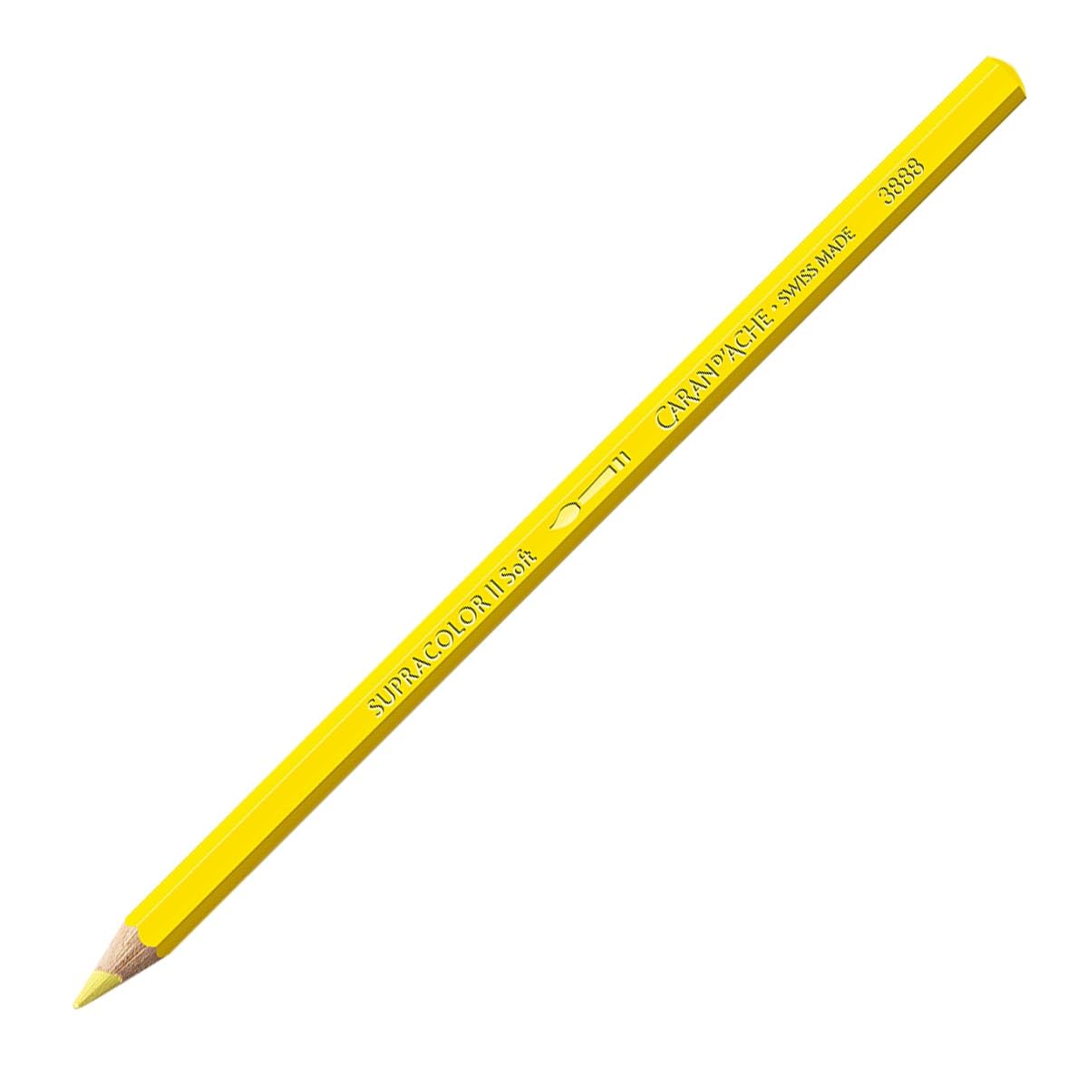 Caran d Ache : Supracolor Soft : Watersoluble Artists Colour Pencil Lemon Yellow