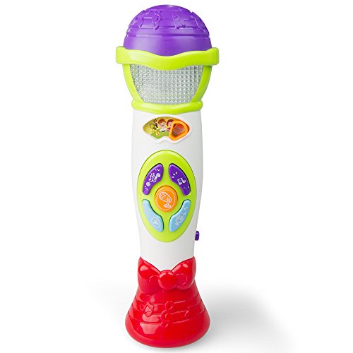 KIDSTHRILL Sing & Play Musical Microphone - Kids & Toddlers Boys Girls - Voice Changer - Colorful Lights - Recording - Music -