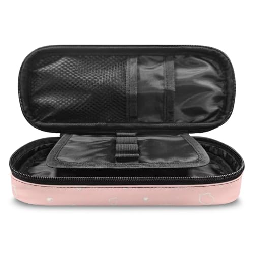 Image of Kawaii Cat Pencil Case School Pen Holder Pencil Bag Aesthetic Pen Pouch with Compartments Stationery Organizer School Supplies for Teen Girls Kids School Office Outdoor Home Desk