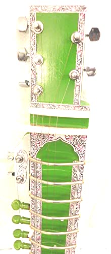 Brass-India Sitar indien fait à la main ~ Sitar électrique Shri Ravi Shankar Style designer Tun Bois sans corde et… - Les Beatles, Paul McCartney, John Lennon, RIngo Starr, George Harrison Brass-India Sitar indien fait à la main ~ Sitar électrique Shri Ravi Shankar Style designer Tun Bois sans corde et… – Image 8