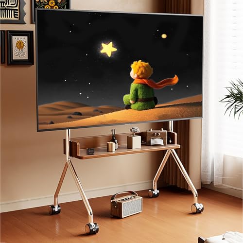 Soporte portátil para TV de 32-75 pulgadas con ruedas y ajuste de altura miniatura 7