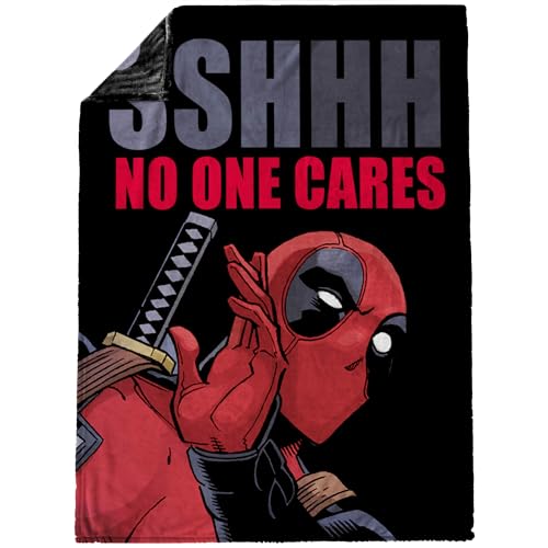 Couverture en peluche Marvel Deadpool rouge et noir 127x177 cm - 4