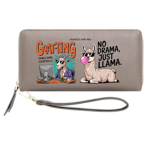 ZRTARY Customized Women Wallets with Cow,Horse,Sheep Patterns,Birthday Gift,Holiday Gifts for Women,Graduation Gift for Classmate 1298c