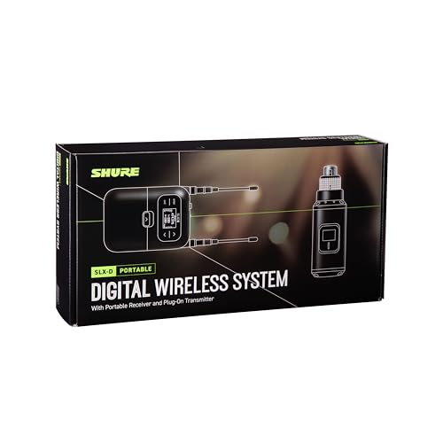 Image of Shure SLXD35 Portable Digital Wireless Plug-On System with SLXD3 Plug-On Transmitter and SLXD5 Single-Channel Portable Receiver | J52 Band (SLXD35-J52)