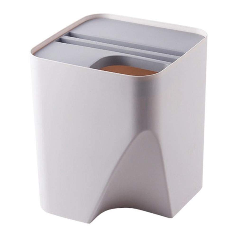 Juecan Gray White L Kitchen Trash Can Stacked Sorting Trash Bin Recycling Bin Household Dry And Wet Separation Waste Bin Rubbish Bin For Bathroom,