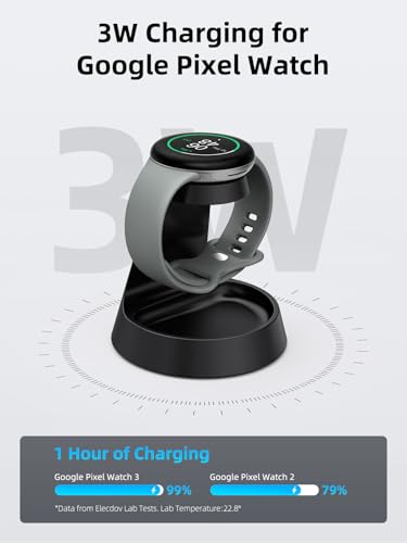 Station de charge Google Pixel Watch 3 avec support de charge 3W et rangement