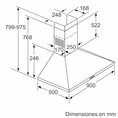 Miniatura 2 de Balay 3bc696mx Campanas Extractoras, 3 Velocidades, Acero Inoxidable