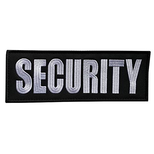 Large Embroidery Fabric Cloth Security Patch Black and White for Uniforms Vest