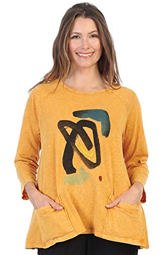 Jess & Jane Mineral Washed Patch Pocket Cotton Tunic