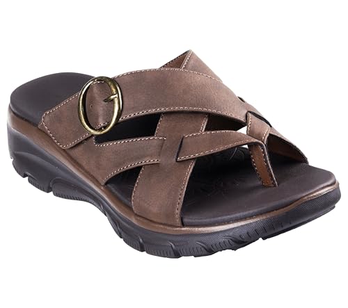 Skechers Women's EASY GOING - SUNDOWN casual sandal, Chocolate 8.5 M