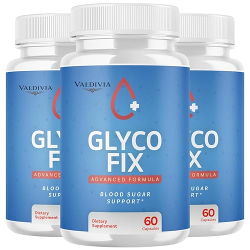 (3 Pack) Glyco Fix Capsules - GlycoFix Advanced Supplement All Natural Formula to Maintain Healthy Levels Maximum Strength Daily Formula Gyco Fix Capsules Reviews - 180 Capsules for 3 Months