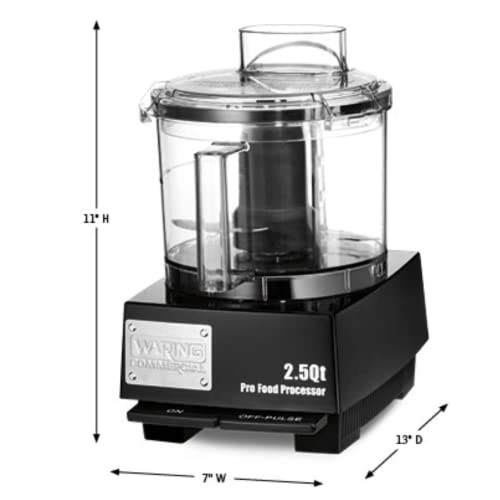 Waring-Commercial-WFP11SW-LiquiLoc-Space-Saving-Batch-Bowl-Food-Processor-with-LiquiLock-Seal-System-2-12-Quart-Clear