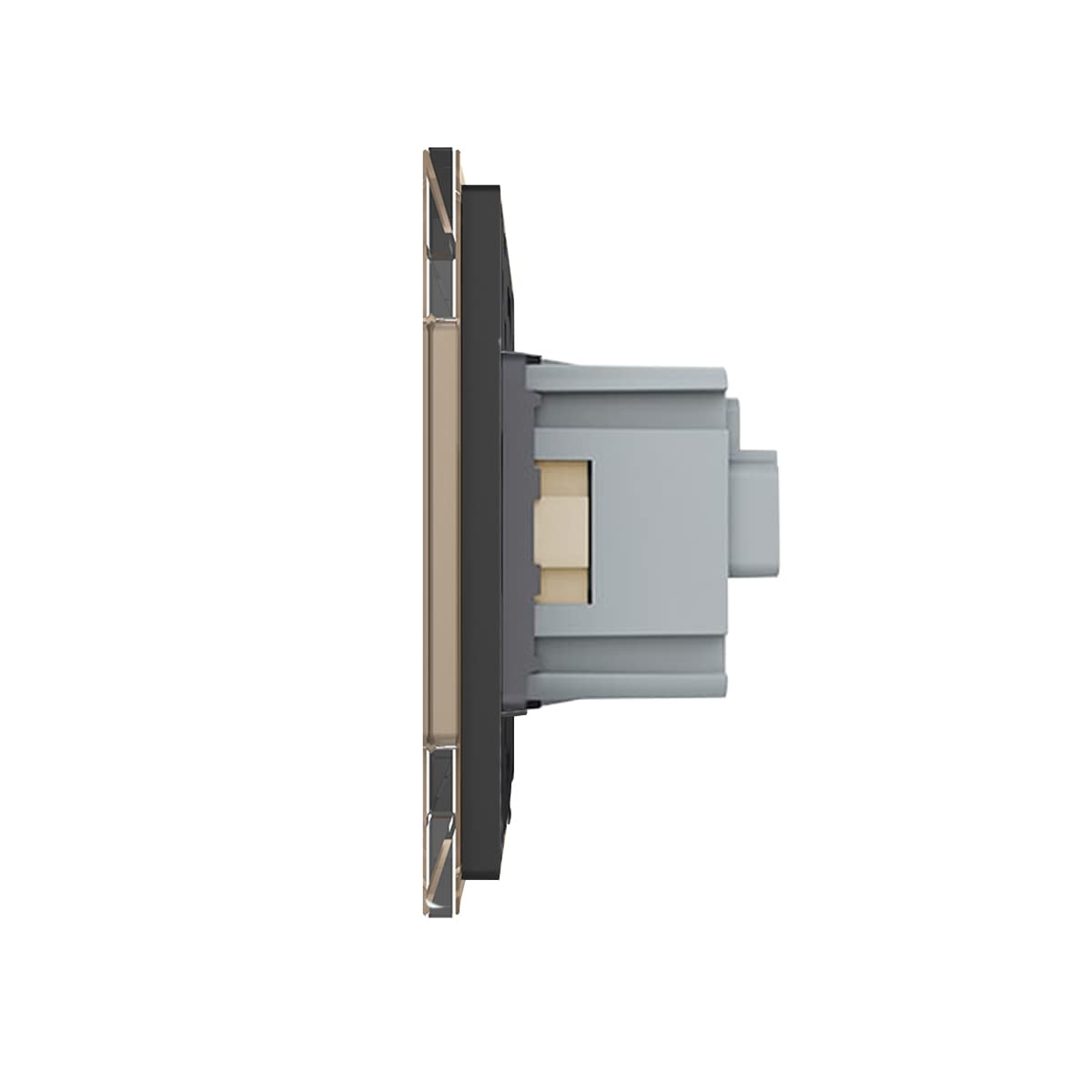 Livolo EU Standard 2 tomas Schuko enchufes de pared de cristal de lujo,VL-C7C2EU-13-A