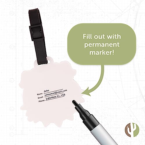 Desert Cactus University of Georgia Luggage Tag Bulldogs UGA Dawgs Tags Bag (PVC Luggage Tag - Design B)4