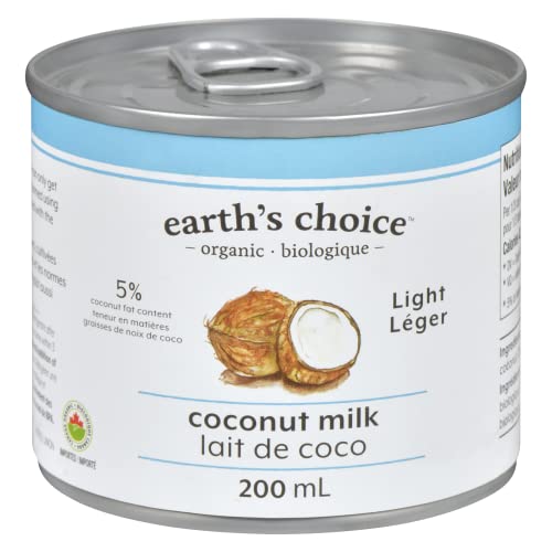 Earth's Choice lait coco bio léger 5% gras sans BPA 12x200mL
