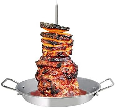 Broche Verticale En Inox 304 Pour Gyros Et Kebab - 3 Broches Amovibles - Idéal Barbecue, Fêtes, Repas En Famille