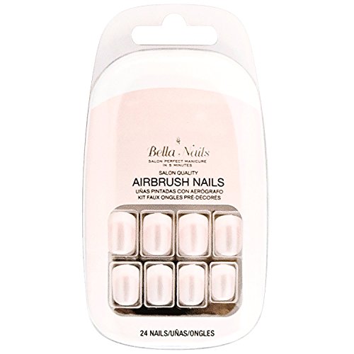 Pink Opal & Short Airbrush Tip Press On Nails
