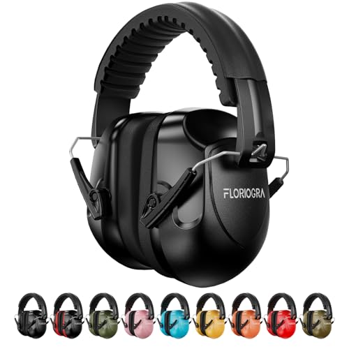 Image of Floriogra Noise Reduction Ear Muffs, NRR 34dB Ear Protection for Adults | Hearing Protection Noise Cancelling Headphones for Kids Autism, Shooting Ear Protection for Gun Range, Mowing, Construction