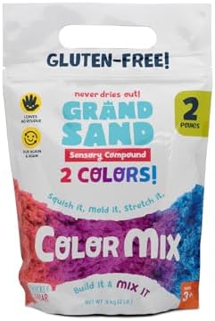 Chuckle & Roar Grand Sand Color Mix, Sensory Sand, Never Dries Out, Ages 3+