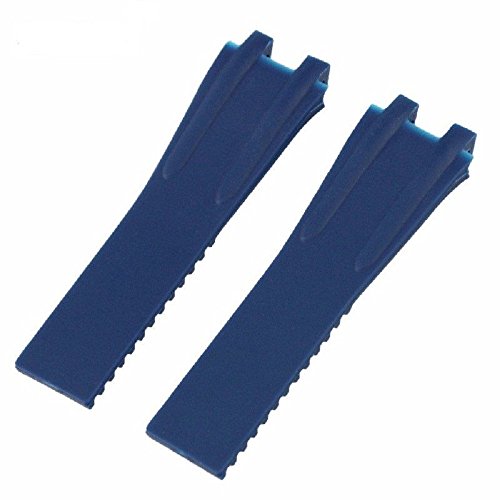 IndianTradition 27mm -20mm Blue Silicone Rubber Diver Watch Strap Band