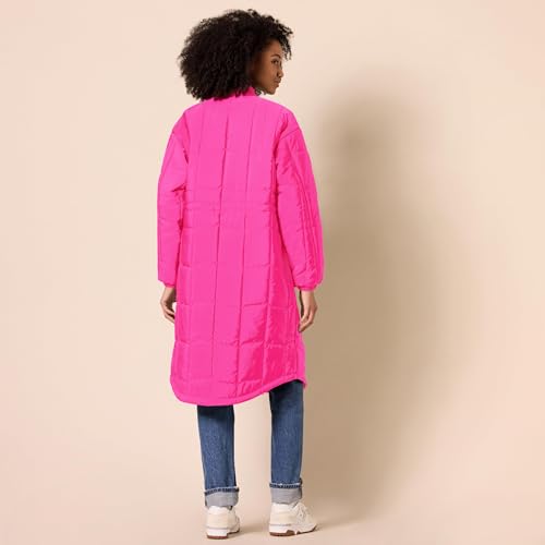 Amazon Essentials Women's Oversized Quilted Coat (Available in Plus Size), Neon Pink, Large by Amazon Essentials - Used condition - US$15.52
