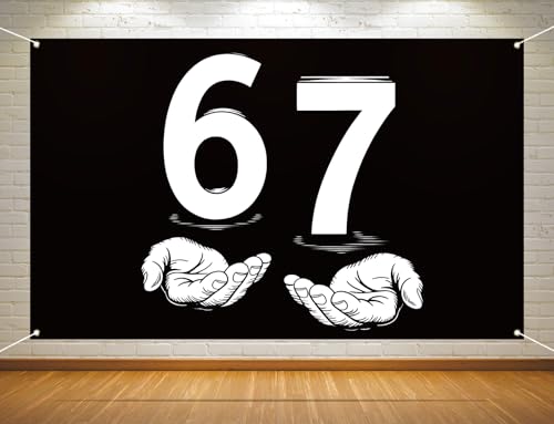 Funny 67 Meme Fotografía Fondo 5x7ft Negro