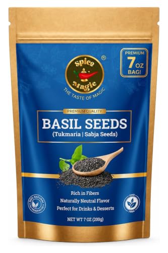 Spice Magic Edible Basil Seeds, Sabja Tukmaria, for Eating &