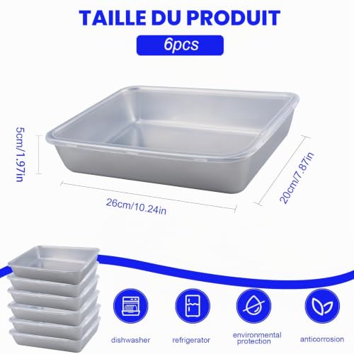 suaywo 6 Pièces Boîtes de Conservation Acier Inoxydable en avec Couvercle – vue 2