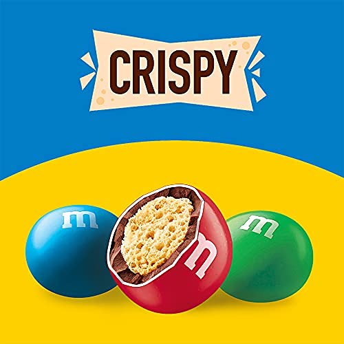 M&M’S Crispy Schokolade Großpackung | American Football Snacks | Schokolinsen mit Knusperkern | 850g (Packung mit 2)