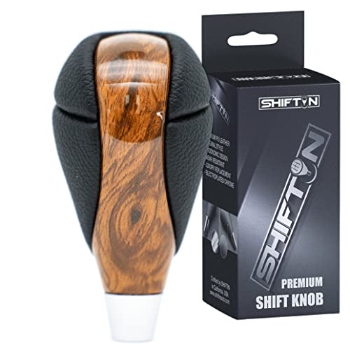 Shiftin Red Walnut Carbon Fiber Gear Shift Knob Shifter For Lexus Es300H Es350 Gs300 Gs350 Gs430 Gs450H Gs460 Is250 Is300 Is350 Ls460 Ls600H Rx350 Rx450H (Black Leather / Golden Maple) #TOP10